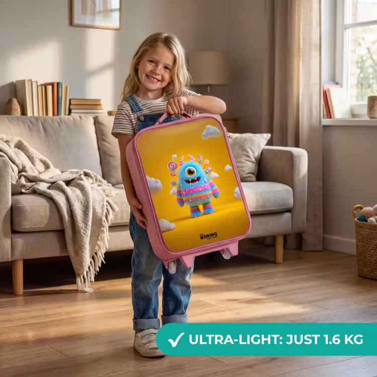 Snoep - Monster - Regenboog Kinderkoffer - Roze klein -sfeer2_EN