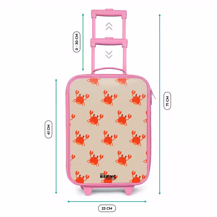 Krabbenkwestie Kinderkoffer - Roze klein -productfoto_formaten