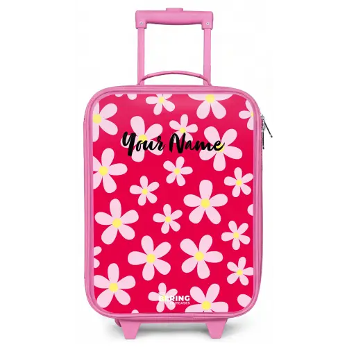 Madeliefjesmania hotpink Kinderkoffer - Roze klein -zz3dotto