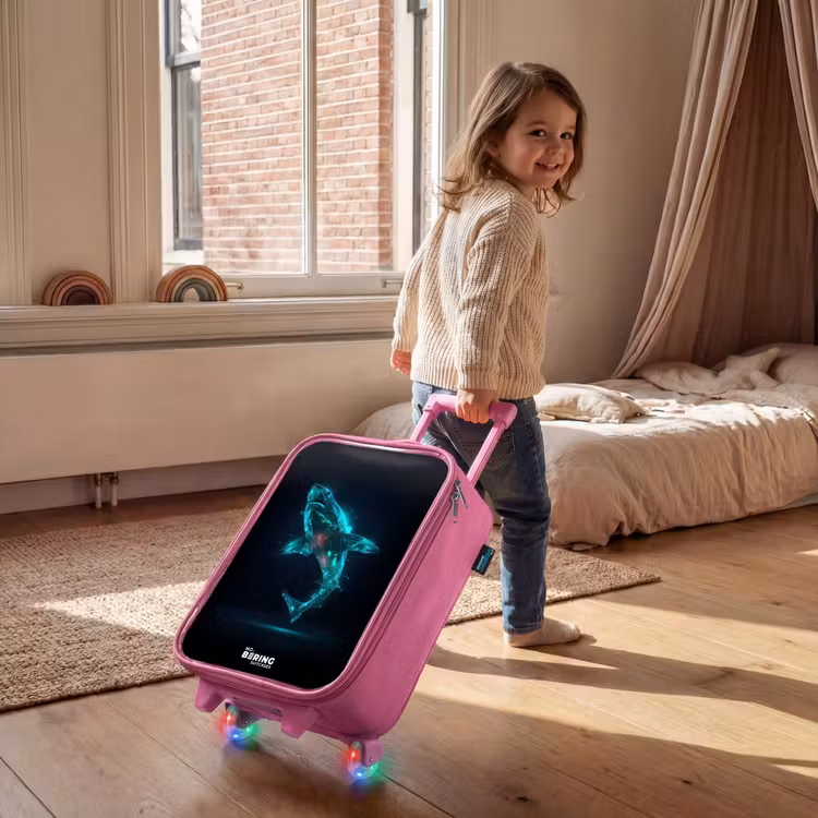 Digitale haaienkracht Kinderkoffer - Roze klein -sfeer1