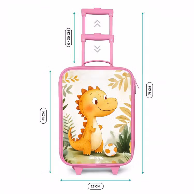 Dino - Voetbal - Oranje Kinderkoffer - Roze klein -productfoto_formaten