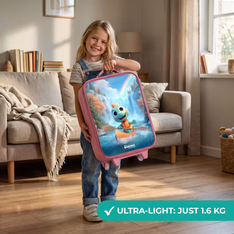 Dino - Natuur - Waterval Kinderkoffer - Roze klein -sfeer2_EN