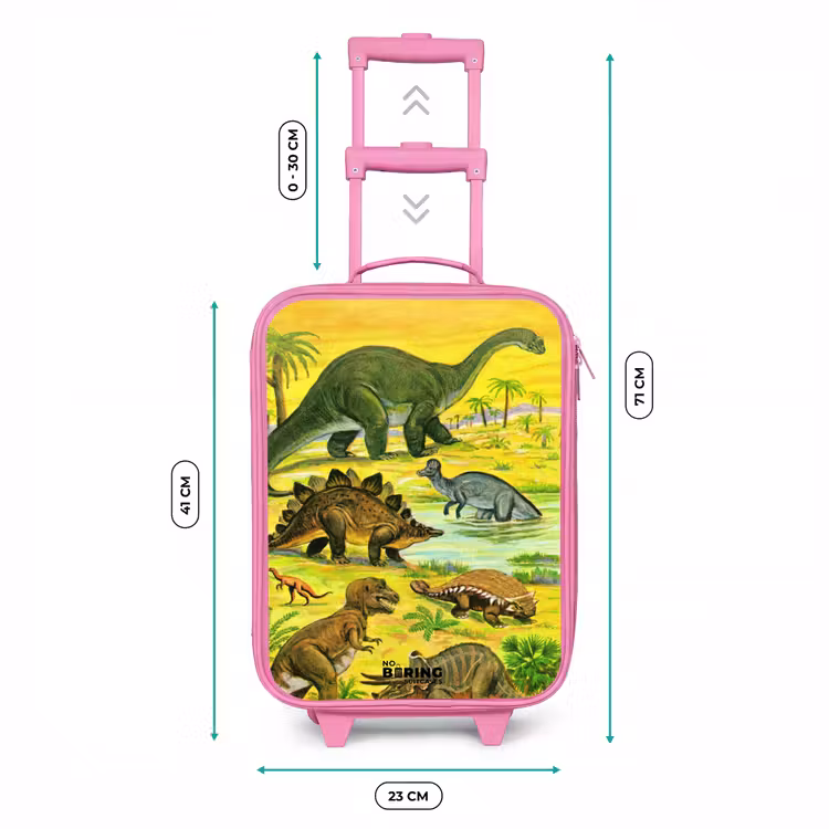 Dino's bij het water Kinderkoffer - Roze klein -productfoto_formaten