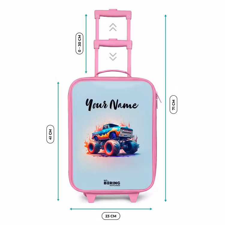Fierce Wheels Kinderkoffer - Roze klein -productfoto_formaten