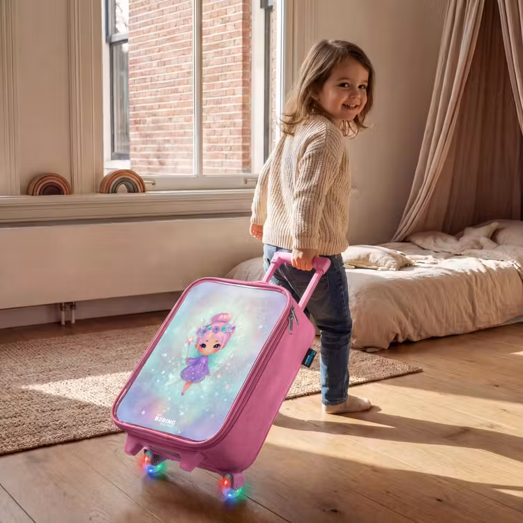 Bloemenfee in pastelglans Kinderkoffer - Roze klein -sfeer1