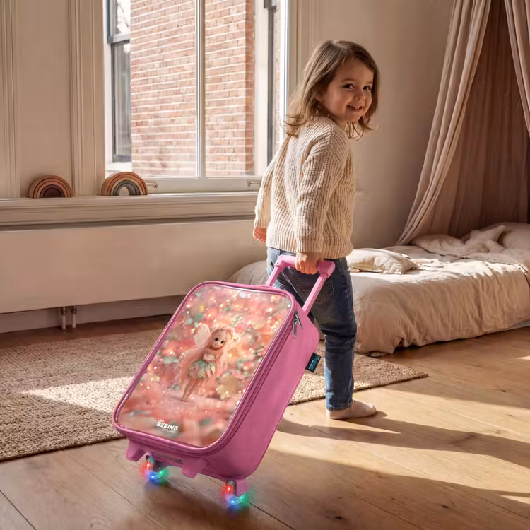 Bloemenfee in roze sprookjeswereld Kinderkoffer - Roze klein -sfeer1