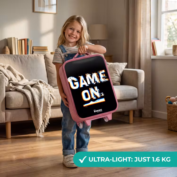 Game on in zwart wit Kinderkoffer - Roze klein -sfeer2_EN