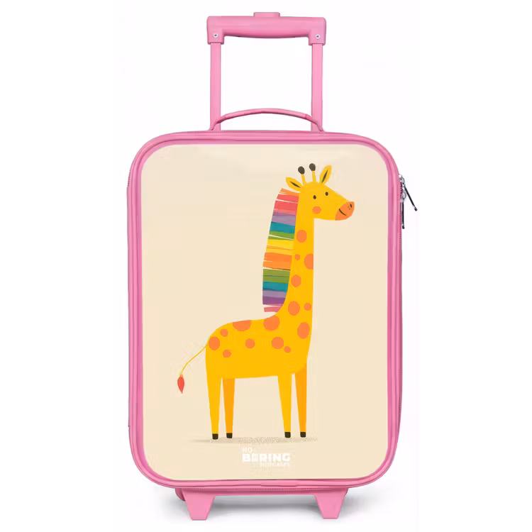 Giraffe - Dier - Kleurrijk Kinderkoffer - Roze klein -zz3dotto