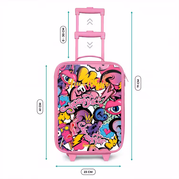 Girly graffiti Kinderkoffer - Roze klein -productfoto_formaten