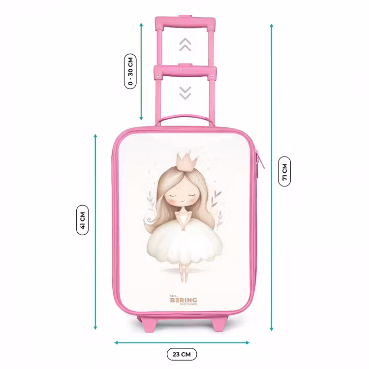 Sierlijke prinses in het wit Kinderkoffer - Roze klein -productfoto_formaten