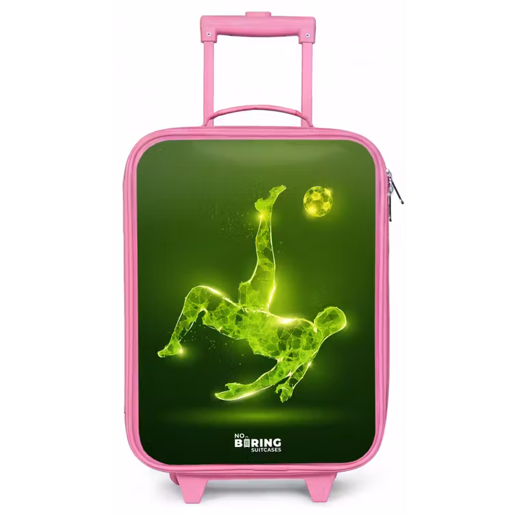 Groene neon omhaal in actie Kinderkoffer - Roze klein -zz3dotto
