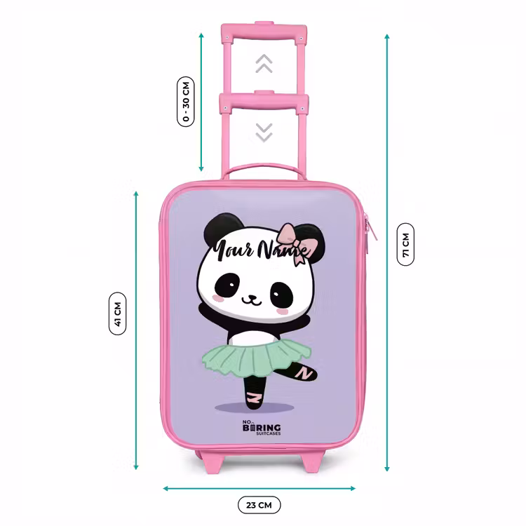 Kawai - Ballet - Panda Kinderkoffer - Roze klein -productfoto_formaten