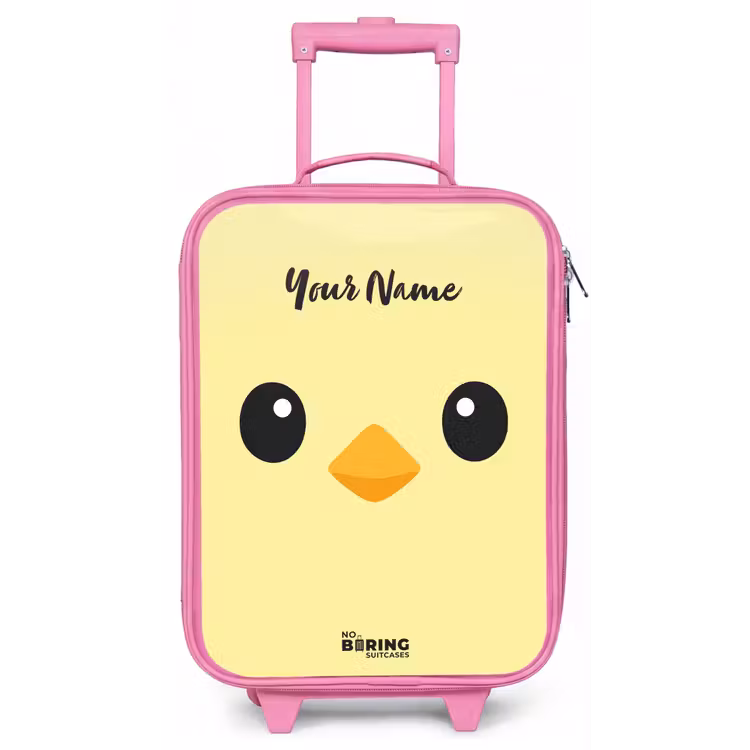 Kawai - Kuiken - Geel Kinderkoffer - Roze klein -zz3dotto