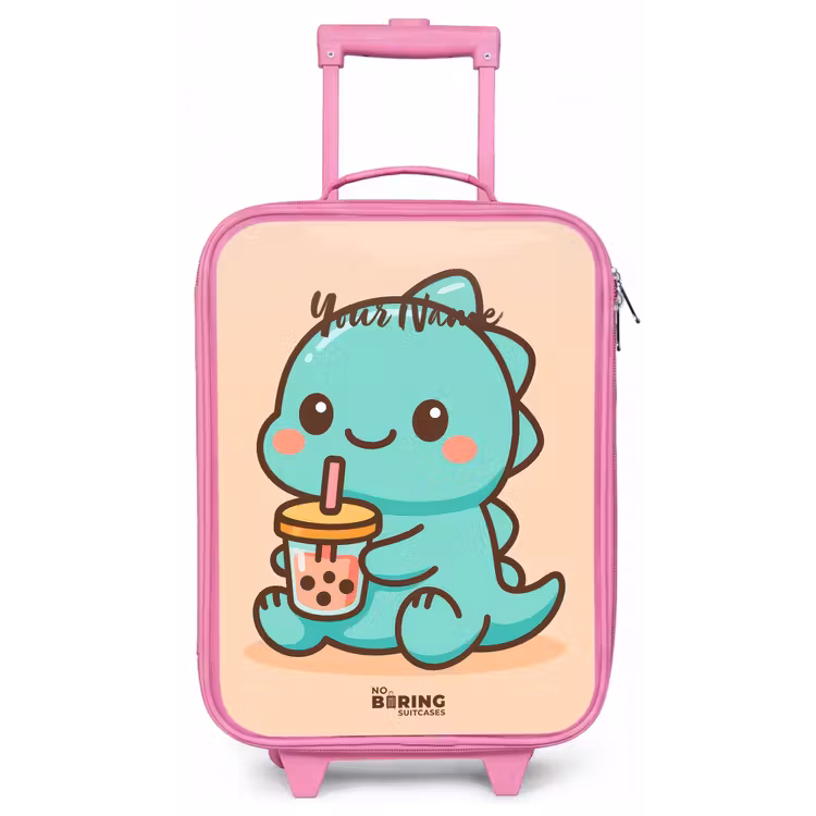 Kawai - Dino - Bubbletea Kinderkoffer - Roze klein -zz3dotto