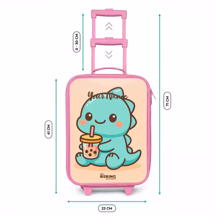 Kawai - Dino - Bubbletea Kinderkoffer - Roze klein -productfoto_formaten