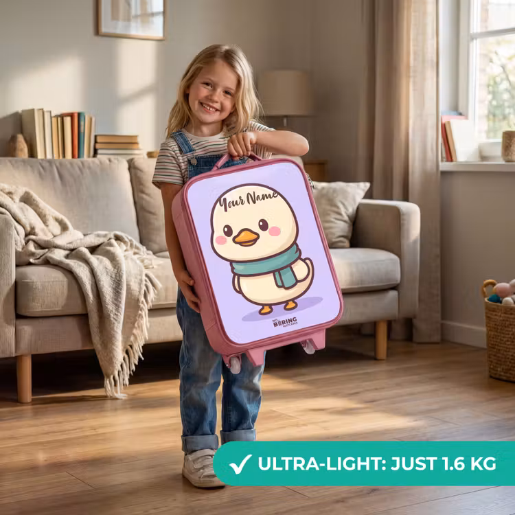 Kawai - Eend - Sjaal Kinderkoffer - Roze klein -sfeer2_EN