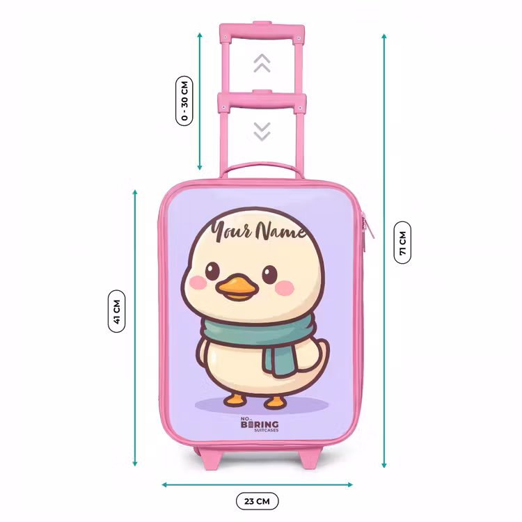 Kawai - Eend - Sjaal Kinderkoffer - Roze klein -productfoto_formaten