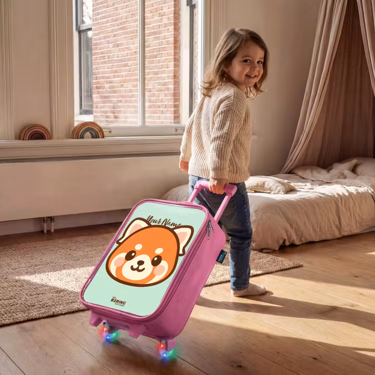 Kawai - Rode panda - Groen Kinderkoffer - Roze klein -sfeer1