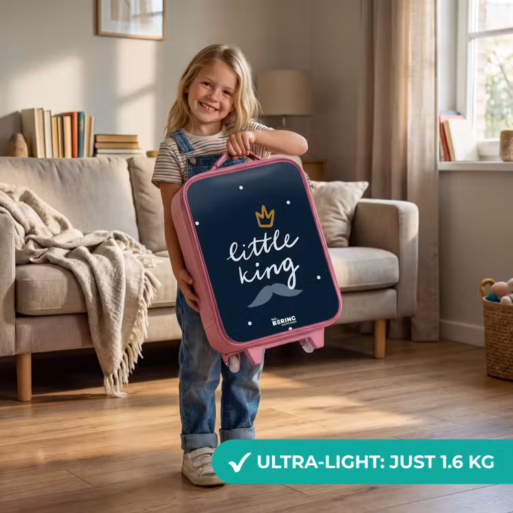 Little king met stippen Kinderkoffer - Roze klein -sfeer2_EN
