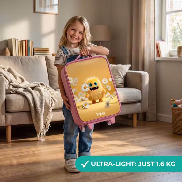 Monster - Wezen - Bloem - Geel Kinderkoffer - Roze klein -sfeer2_EN