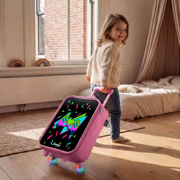 Neon controller op zwart Kinderkoffer - Roze klein -sfeer1