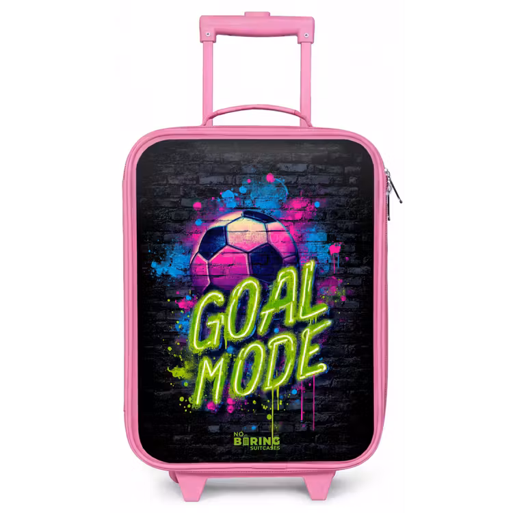 Neon - Graffiti - Voetbal - Kleurrijk Kinderkoffer - Roze klein -zz3dotto