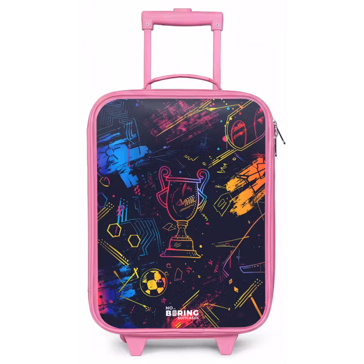 Neon sporttrofee design Kinderkoffer - Roze klein -zz3dotto