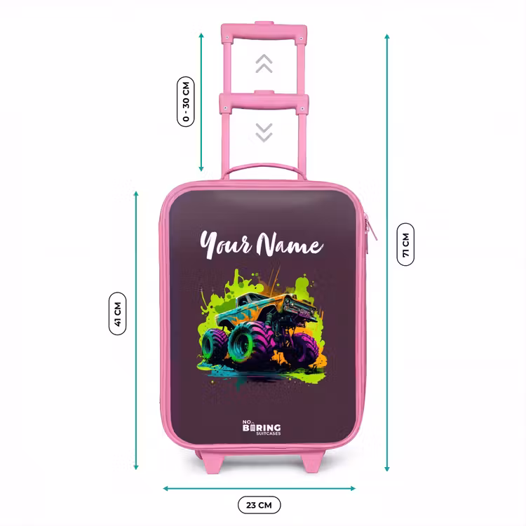 Neon Wheels Kinderkoffer - Roze klein -productfoto_formaten