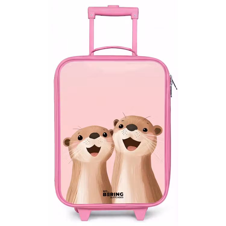 Otters - Lachen - Roze - Illustratie Kinderkoffer - Roze klein -zz3dotto
