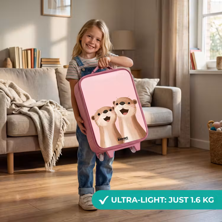 Otters - Lachen - Roze - Illustratie Kinderkoffer - Roze klein -sfeer2_EN