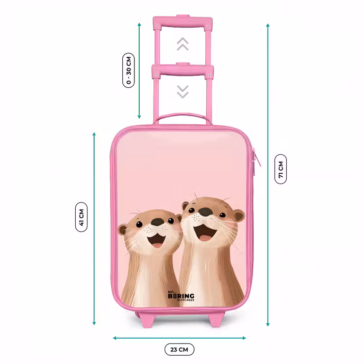 Otters - Lachen - Roze - Illustratie Kinderkoffer - Roze klein -productfoto_formaten