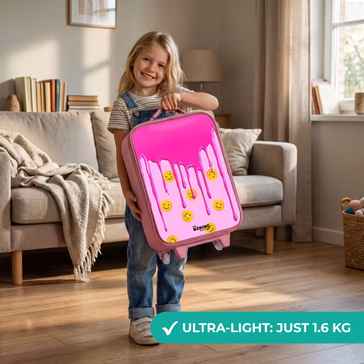 Verf - Smiley - Roze Kinderkoffer - Roze klein -sfeer2_EN
