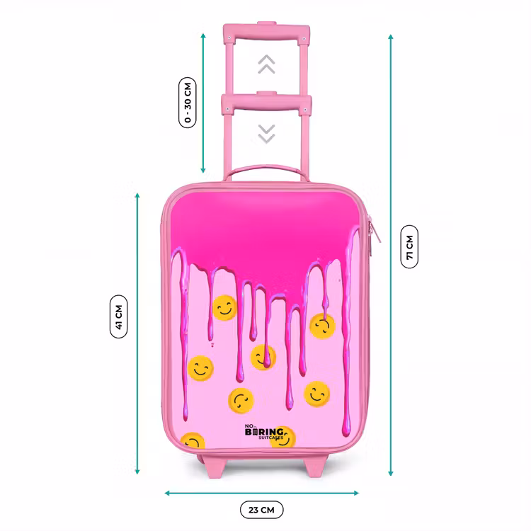 Verf - Smiley - Roze Kinderkoffer - Roze klein -productfoto_formaten