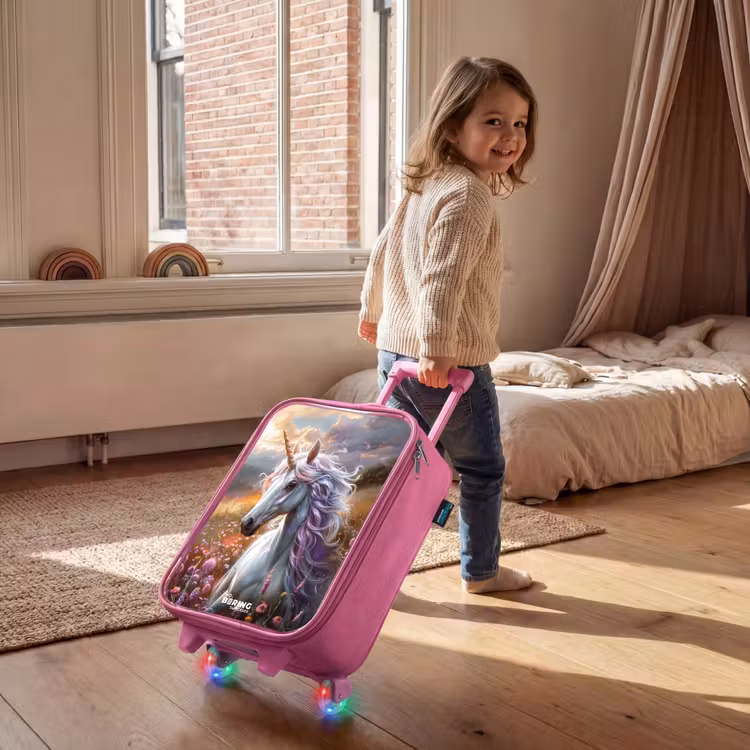 Pastel parelhoorn Kinderkoffer - Roze klein -sfeer1