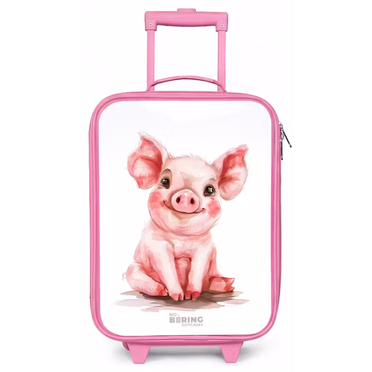 Roze baby varken Kinderkoffer - Roze klein -zz3dotto