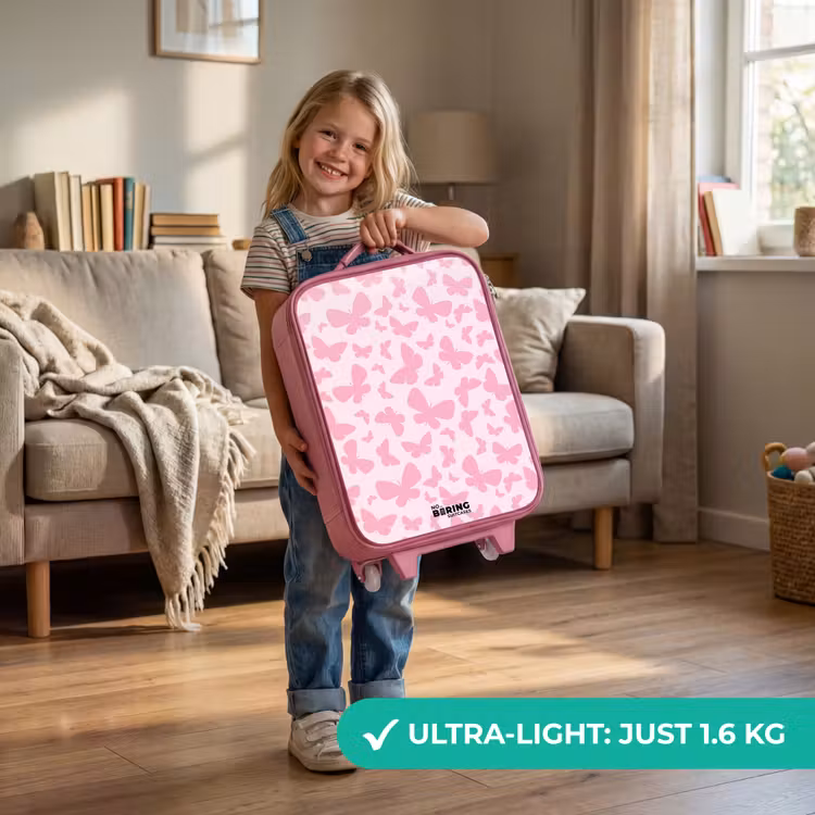 Roze vlinders Kinderkoffer - Roze klein -sfeer2_EN