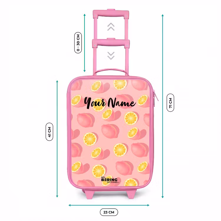 Pink limoncello Kinderkoffer - Roze klein -productfoto_formaten