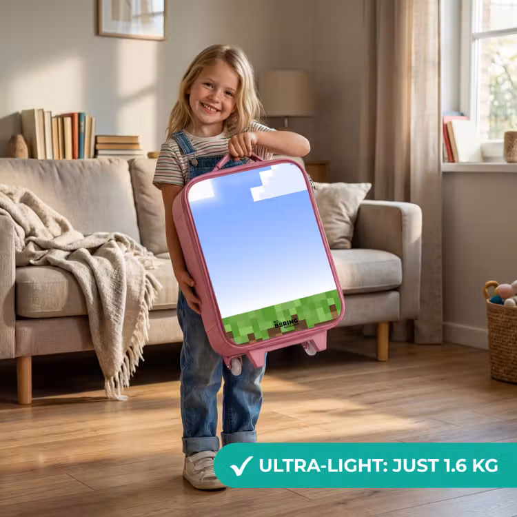 Pixel wereld Kinderkoffer - Roze klein -sfeer2_EN