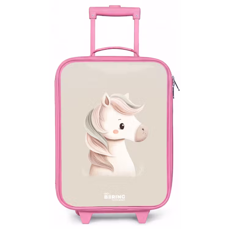 Pony in roze pastel kleuren Kinderkoffer - Roze klein -zz3dotto