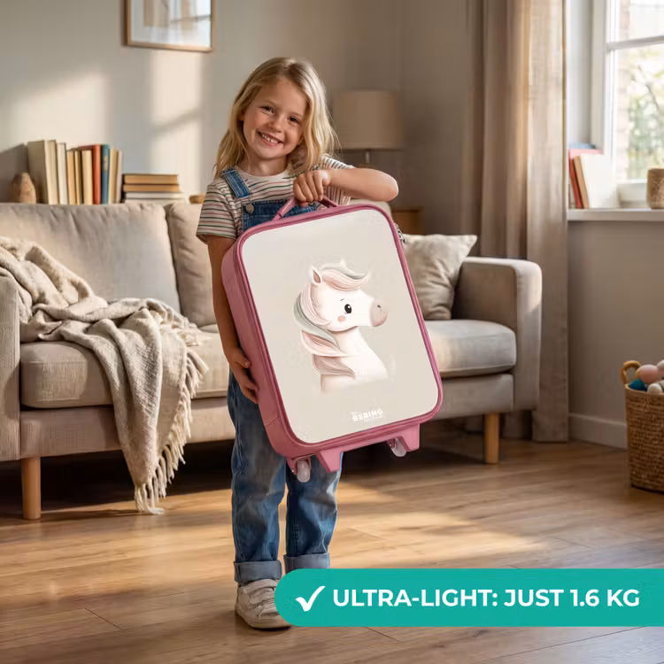 Pony in roze pastel kleuren Kinderkoffer - Roze klein -sfeer2_EN