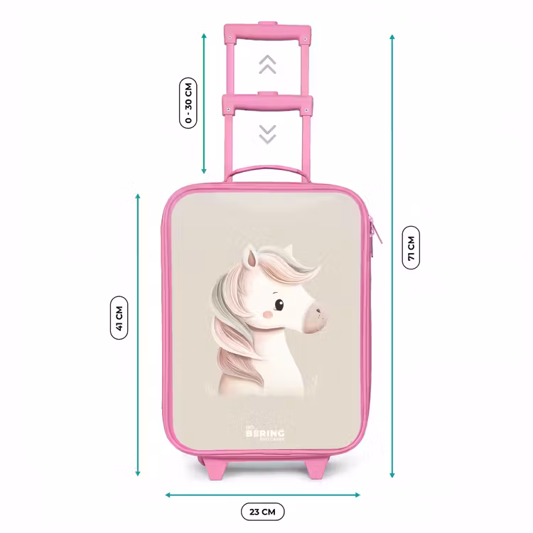 Pony in roze pastel kleuren Kinderkoffer - Roze klein -productfoto_formaten