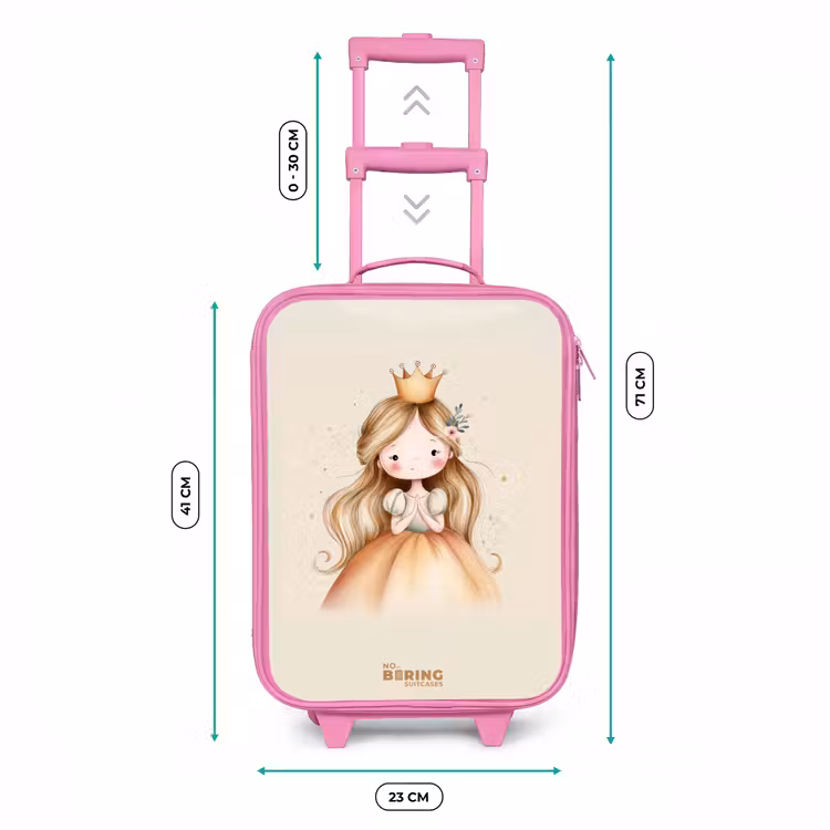 Prinses in gouden tinten Kinderkoffer - Roze klein -productfoto_formaten