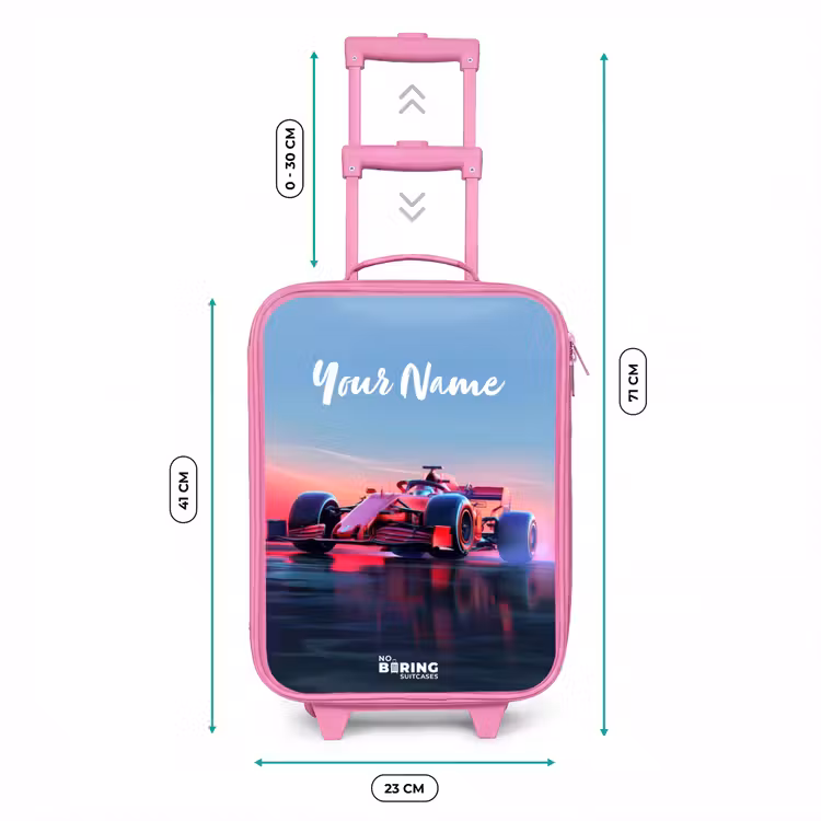 Rode racer Kinderkoffer - Roze klein -productfoto_formaten