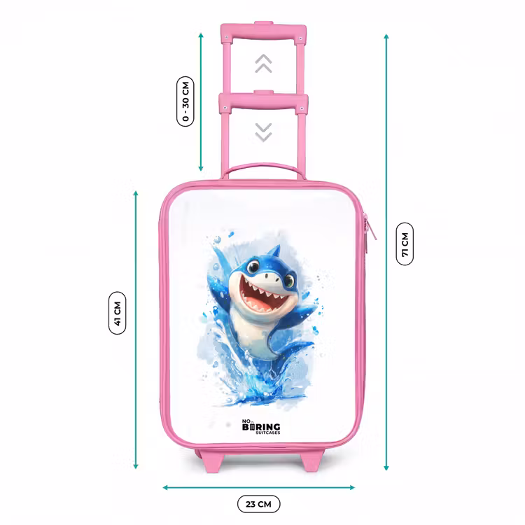 Haai - Tanden - Water Kinderkoffer - Roze klein -productfoto_formaten