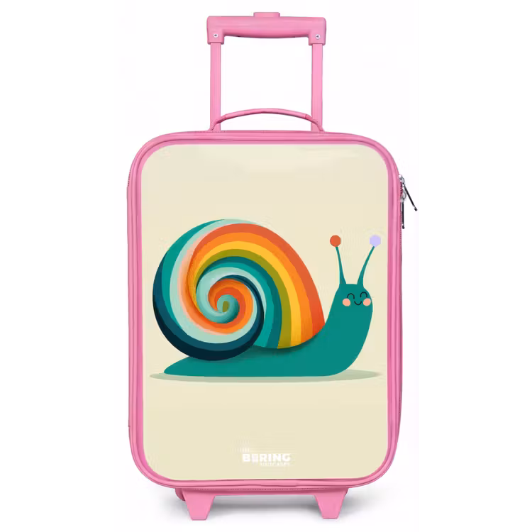 Slak - Regenboog - Kleurrijk Kinderkoffer - Roze klein -zz3dotto
