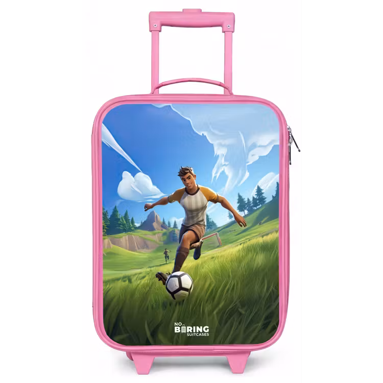 Voetbal - Jongen - Goal - Voetbaltenue Kinderkoffer - Roze klein -zz3dotto