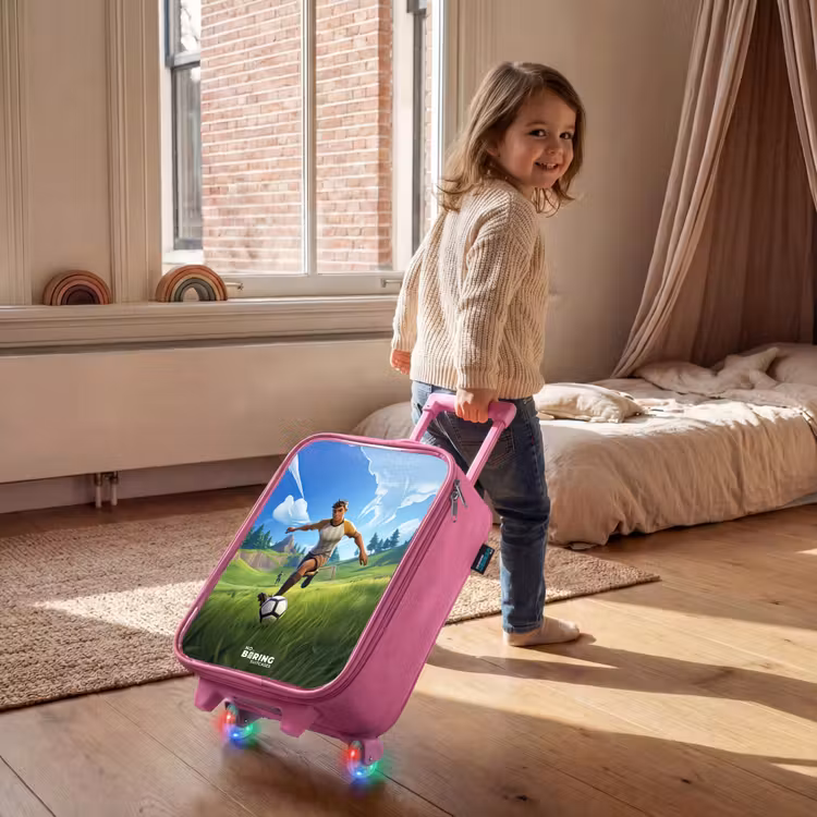 Voetbal - Jongen - Goal - Voetbaltenue Kinderkoffer - Roze klein -sfeer1