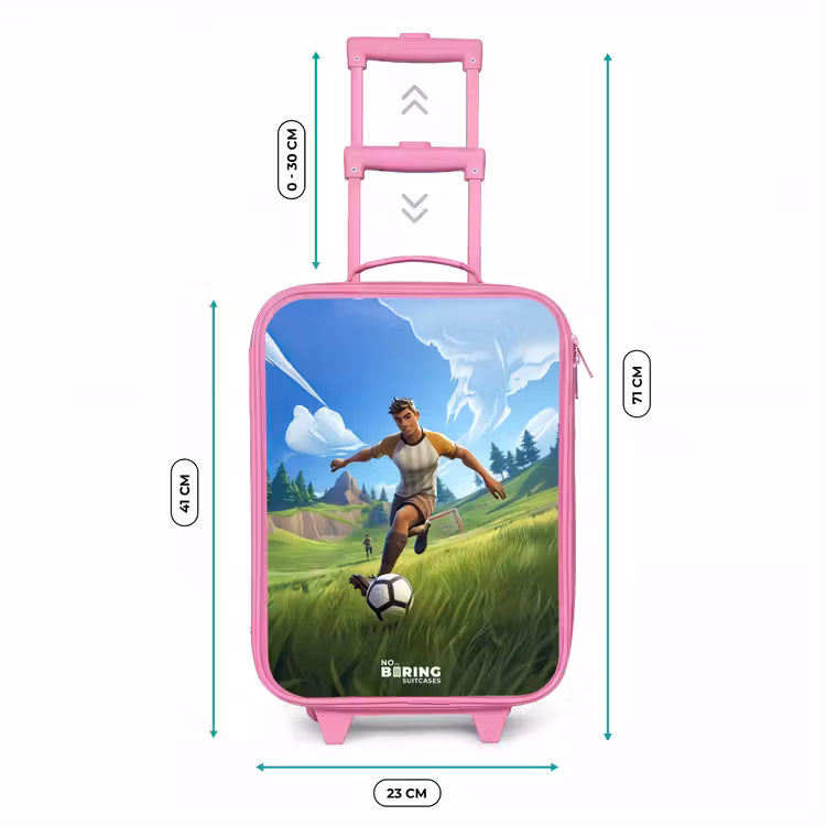 Voetbal - Jongen - Goal - Voetbaltenue Kinderkoffer - Roze klein -productfoto_formaten