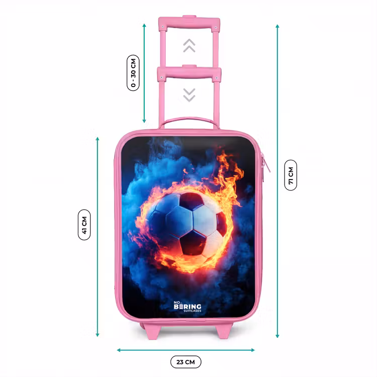 Voetbal in vuur en ijs Kinderkoffer - Roze klein -productfoto_formaten