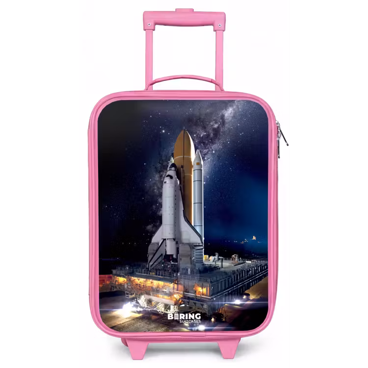 Spaceshuttle die kan opstijgen Kinderkoffer - Roze klein -zz3dotto